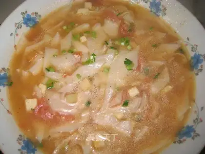 Stewed noodles slices
