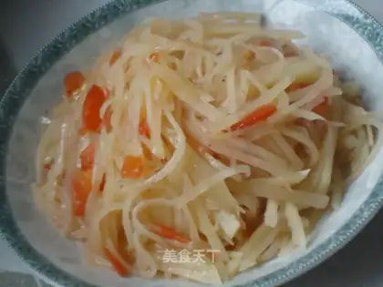 Tomatoes and shredded potatoes
