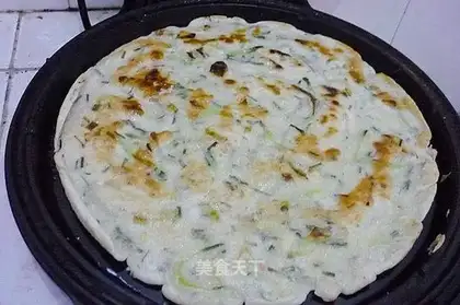 Wild onion egg pancakes