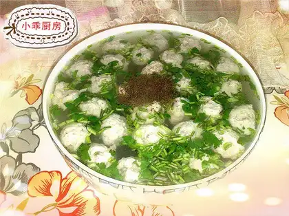 Fish balls in clear soup