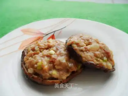 Roasted mushrooms and stuffed meat