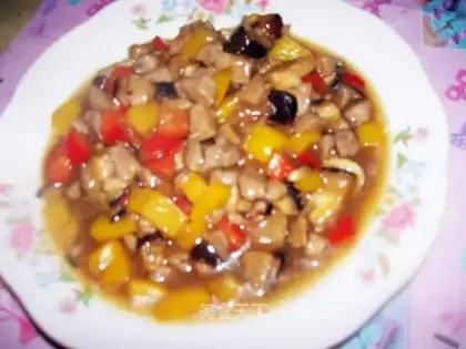 diced pork with colorful pepper