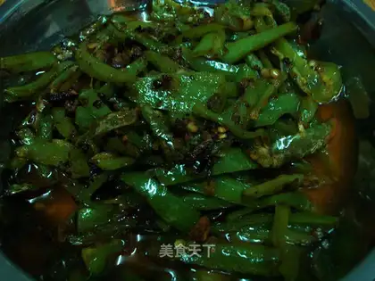 stir-fried pork with green pepper