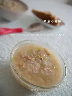 Celery and mushroom porridge
