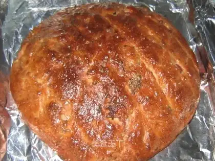 Purple cabbage bacon bread