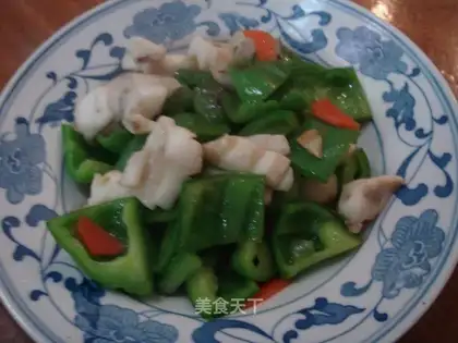stir-fried cuttlefish with green pepper