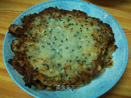 Black sesame and radish pancakes