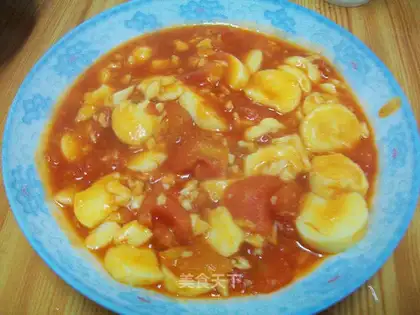 Japanese tofu in tomato sauce