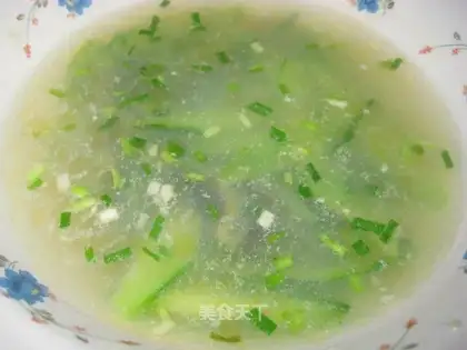 Preserved egg and cucumber soup