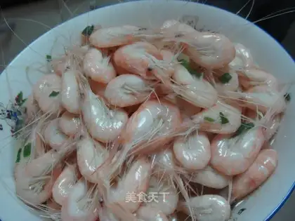 Salted white rice shrimp