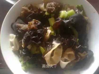 Mixed cucumber and fungus