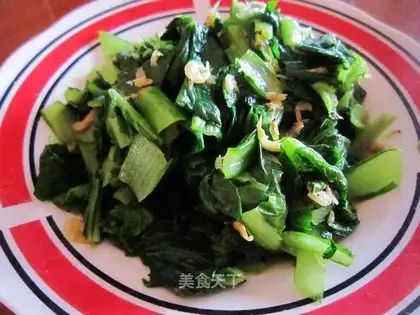 stir-fried cabbage with shrimp skin
