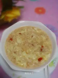 wolfberry distiller's grains and egg soup