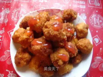 Delicious chicken rice flowers