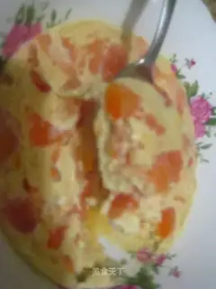 Stewed egg with papaya milk