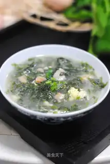 Seaweed and rice egg soup