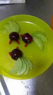 Goldfish fruit platter