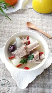 Rop and lamb soup
