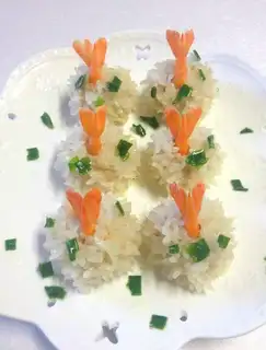 Shrimp rice round