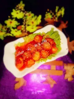 Eggs with eggplant juice