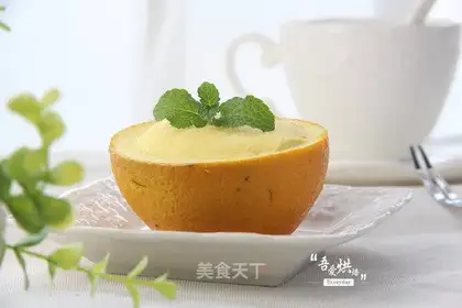 Orange steamed eggs