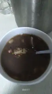 Red rice and red beans, taco