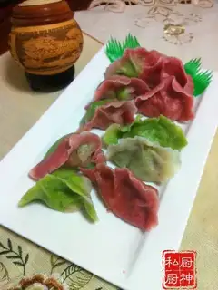 Three-colour dumplings