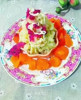 Mashed potato fruit salad