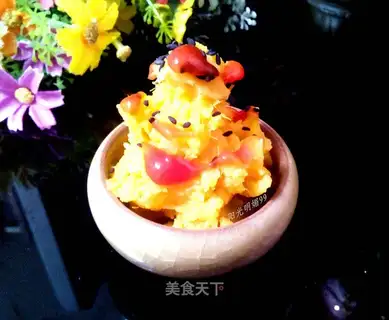 Ketchup sesame mashed potatoes