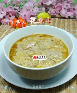 Eggs start steaming meat