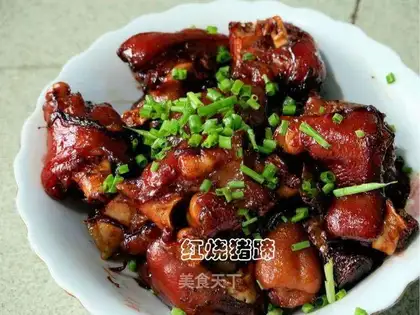 Red burning pig hoof