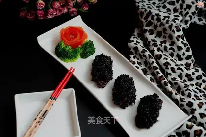 Black rice evaporation ribs