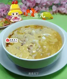 Egg squid steaming meat