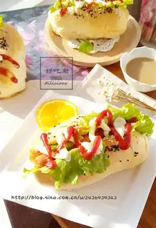Sausage hot dog bread