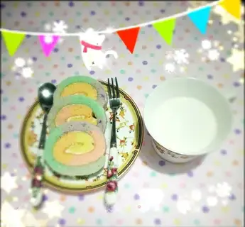 Rainbow Cake Roll