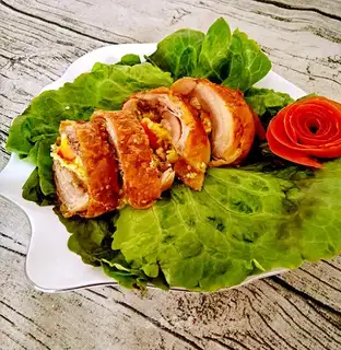 Orange cheese chicken leg rolls