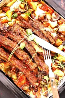 Roasted lamb chops