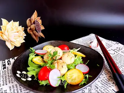 Fried scallops