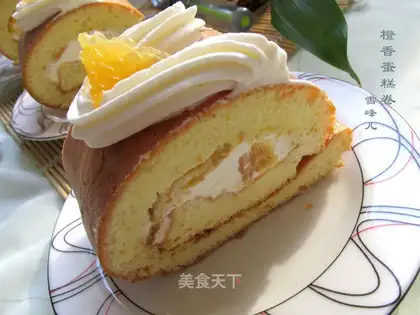 Orange cake roll