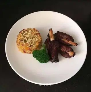 Cheese pumpkin and roasted ribs