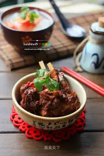 Spicy lamb chops and radish