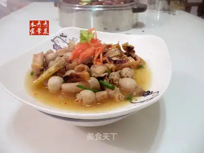 Ink fish steam intestines