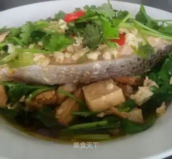 Tofu with salmon