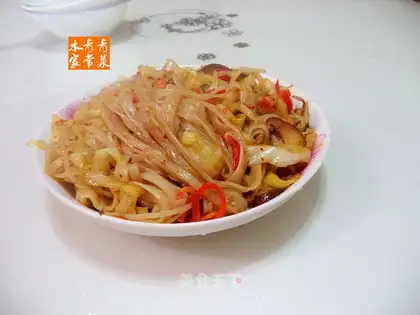 Scrambled mushrooms and swirl