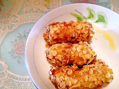 oatmeal fried bananas