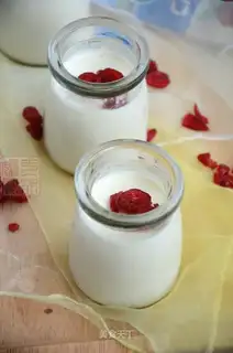 Cranberry milk pudding