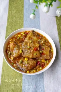 Peas-cooked fish