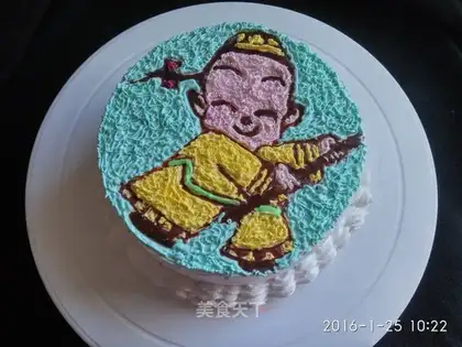 Hand drawing case cake