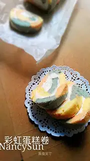 Rainbow Cake Roll