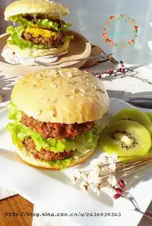 Double pork chop burger